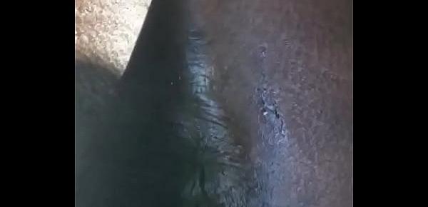 Black ass spread dirty feet in public  asshole wink